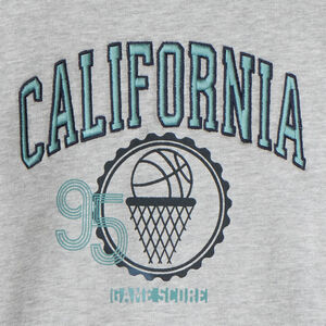Sweatshirt in fleece met California-borduursel voor jongens 