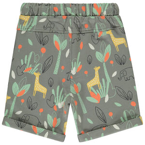 Bermuda fleece met safari-print voor jongen 