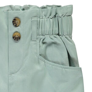 Vloeiende broek van stof met elastische taille meisjes 