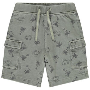 Bermuda cargo met palmboomprint voor jongen 