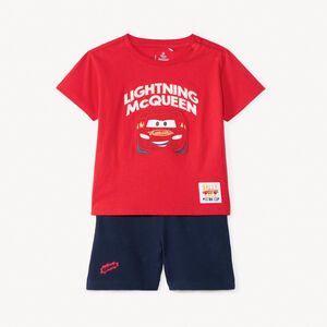 Set van 2 delen t-shirt + short Flash McQueen Disney-Pixar voor babyjongen 