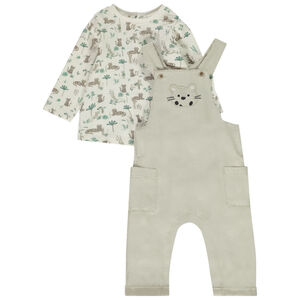 Ensemble 2 pièces imprimé savanne pour bébé garçon 