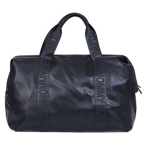 Sac à langer Mommy Bag Signature Simili cuir Noir 