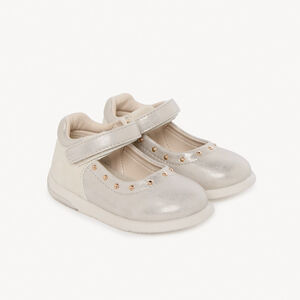 Babykleed met iriserend effect en gouden studs voor meisjes 