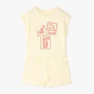 Set met tanktop en short met borduurwerk voor meisjes 