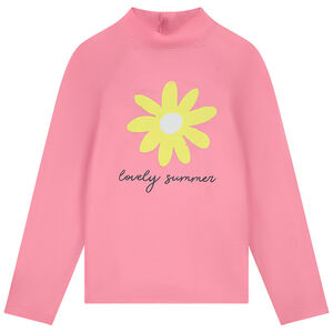 T-shirt manches longues anti-UV SPF 50+ print fleur pour fille 