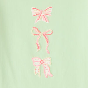 T-shirt manches courtes design fantaisie en perles pour fille 