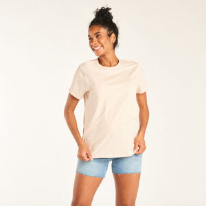 T-shirt met korte mouwen, eenkleurig, met een portefeuillevorm voor borstvoeding. 