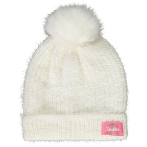 Bonnet en tricot avec pompon pour fille 