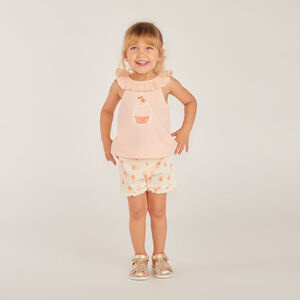 Ensemble court 2 pièces débardeur + short pour bébé fille  