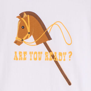 T-shirt met korte mouwen in effen kleur met fantasiedruk voor babyjongen 