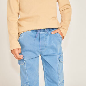 Jean jogger en denim garçon 