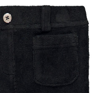 Jegging uni en velours et à poches pour fille 