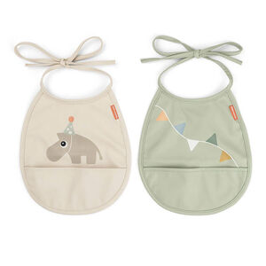 Waterdicht Slabbetje Klein 2STKS Celebration Zand 