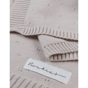 Couverture tricot bio 75x100 Tender Beige MM24 