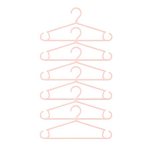 Set van 6 babyhangers - Roze 