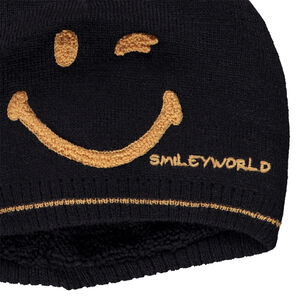 Bonnet en tricot doublé en sherpa Smiley garçon 