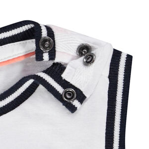 Jersey tanktop met puff print walvis voor baby jongen 