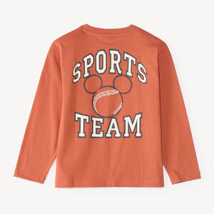 T-shirt garçon manches longues patch Mickey Disney 