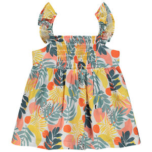 Tunique sans manches imprimé fantaisie pour fille 