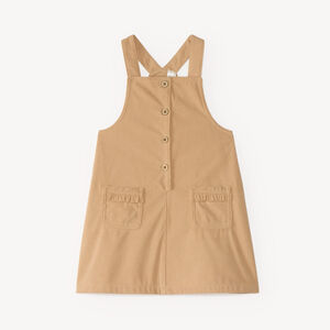 Robe salopette bébé fille en velours uni 