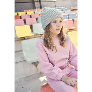 Bonnet côtelé uni fille 