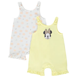 Lot de 2 combinaisons courtes Minnie Disney fantaisie pour bébé fille  