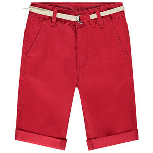 Uni shorts in canvas with lace belt for boys 