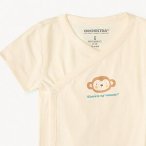 Set van 7 korte mouwen jungleprint rompers voor babyjongens (verschillende openingen afhankelijk van de leeftijd) 