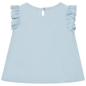 T-shirt manches courtes avec broderie anglaise fille 