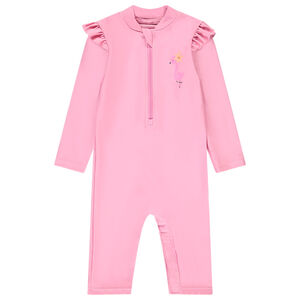 Combinaison de bain anti-UV motifs flamant rose pour bébé fille 