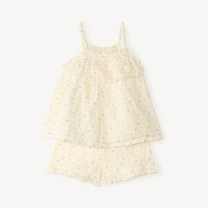 Set van 2 delen met tanktop + korte broek met hartjesprint voor babymeisjes 