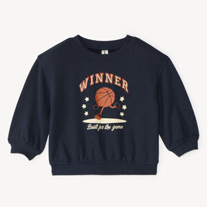 Oversized sweatshirt voor babyjongen met fantasieprint 