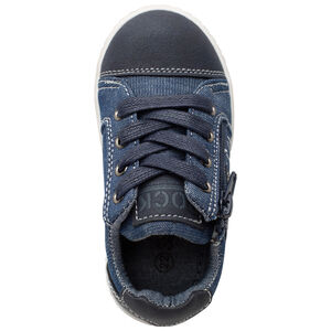 Baskets en jean à lacets et zip 