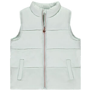 Doudoune sans manches uni en toile mat pour fille  