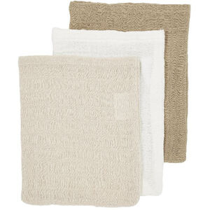 Lot de 3 langes en mousseline - Offwhite/Soft Sand/Taupe - 20x17 cm - 70x70 cm 