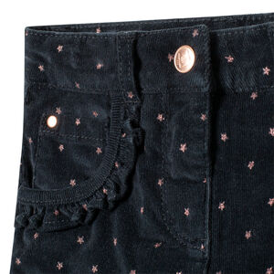 Fluwelen fleece gevoerde broek met grafisch patroon 