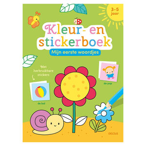 Boek NL Kleur- en stickerboek Mijn eerste woordjes 3/5J 