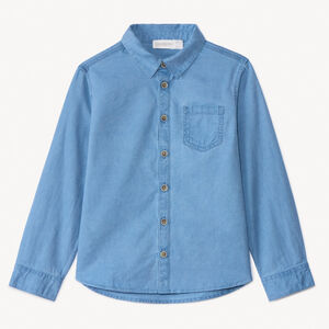 Chemise manches longues unie pour garçon 