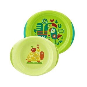 Set de 2 assiettes 12M+ - Vert 