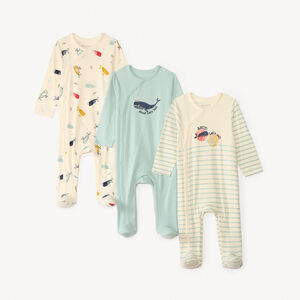Set van 3 jersey slaapzakken met maritiem print voor babyjongen 