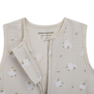 Gigoteuse TOG 0.5 en gaze imprimée moutons La Vie à la Ferme 