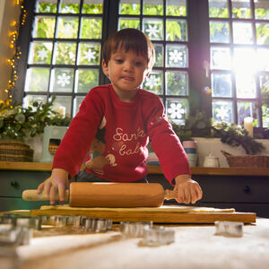 Kersttruien met sherpa voering voor babyjongens 