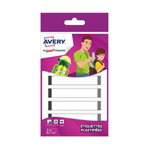 24 étiquettes autocollantes waterproof gris 