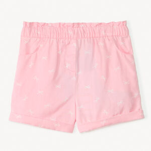 Kort broekje van gedessineerd katoen voor meisjes. 