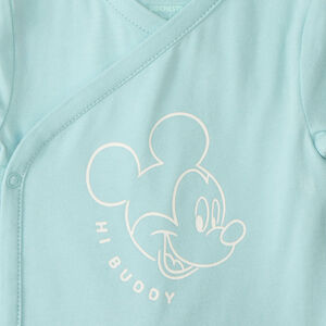 Set van 3 korte mouw Mickey Disney rompertjes voor baby jongens (verschillende openingen afhankelijk van de leeftijd) 