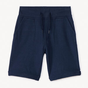 Bermuda en molleton uni à taille élastiquée pour garçon 