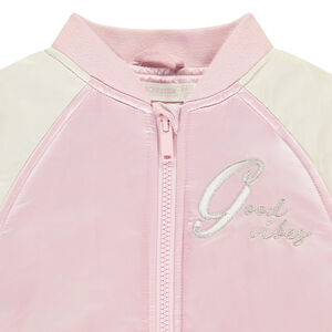 Tweekleurige teddyjas met geborduurde tekst voor meisjes 