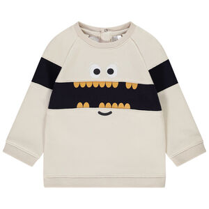 Sweat en molleton contrecollé print ludique pour bébé garçon 