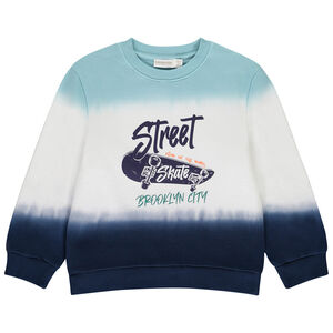 Sweatshirt in fleece met fantasie Tie and Dye voor jongen 